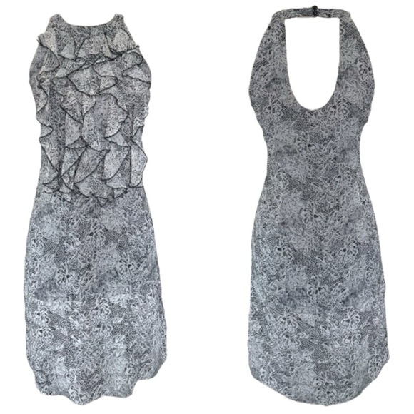 ECI New York Ruffle Bib Halter Dress sz 6 - Picture 13 of 14